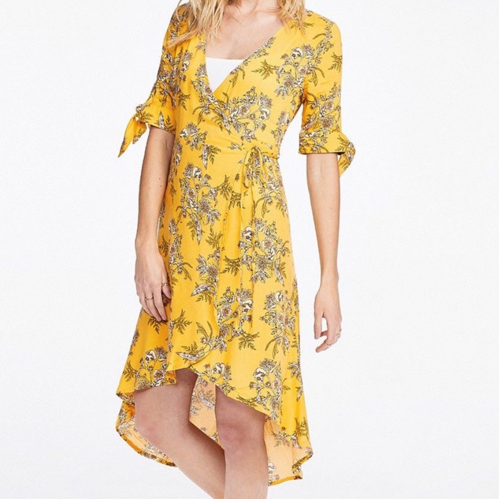 Castro floral high low wrap dress in size 36